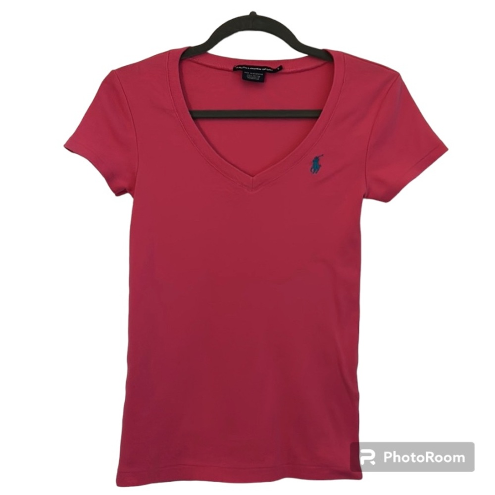 Ralph Lauren Sport PINK V-Neck T-Shirt
